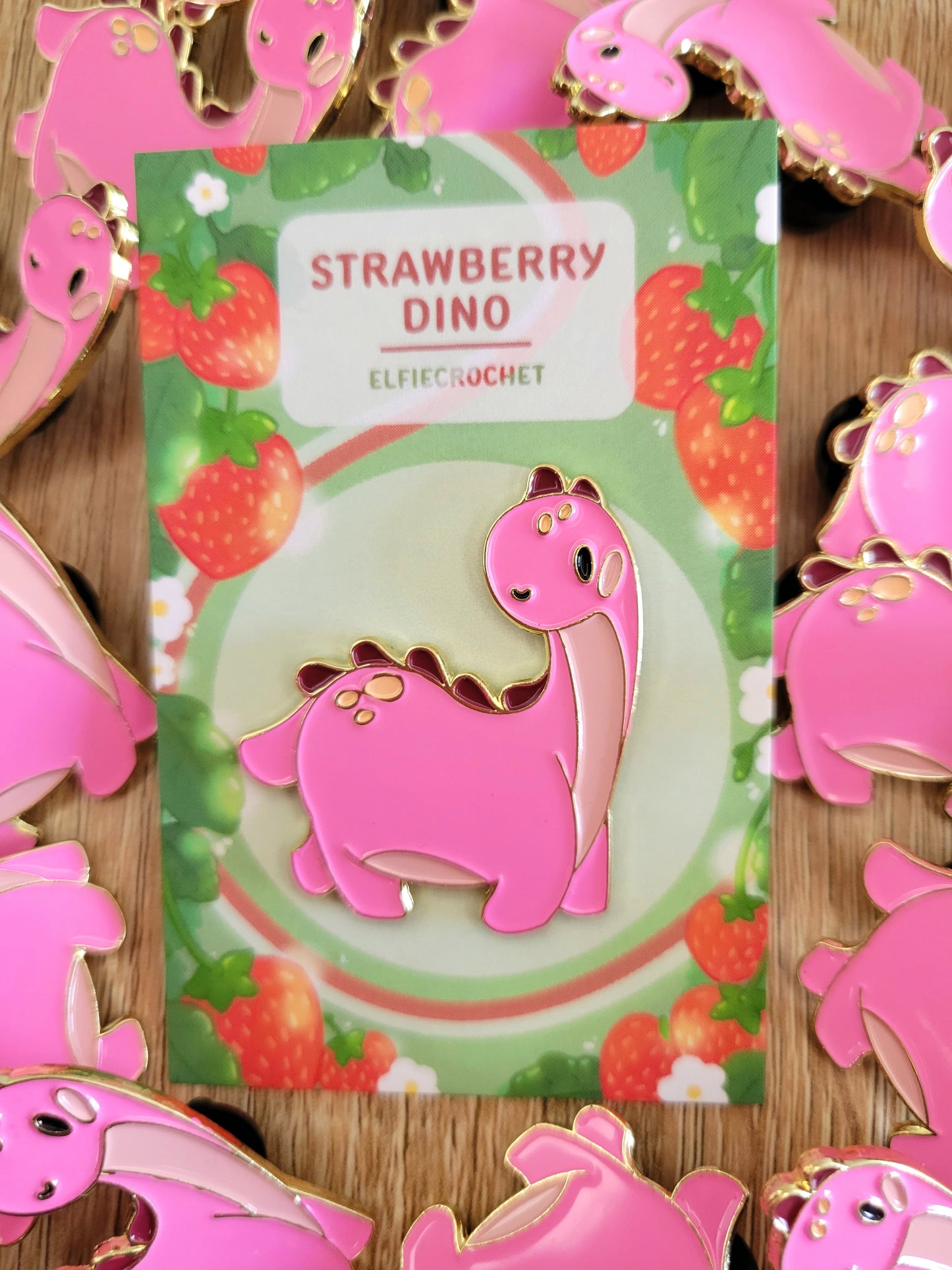 Pin's Strawberry Dino (Fraise)