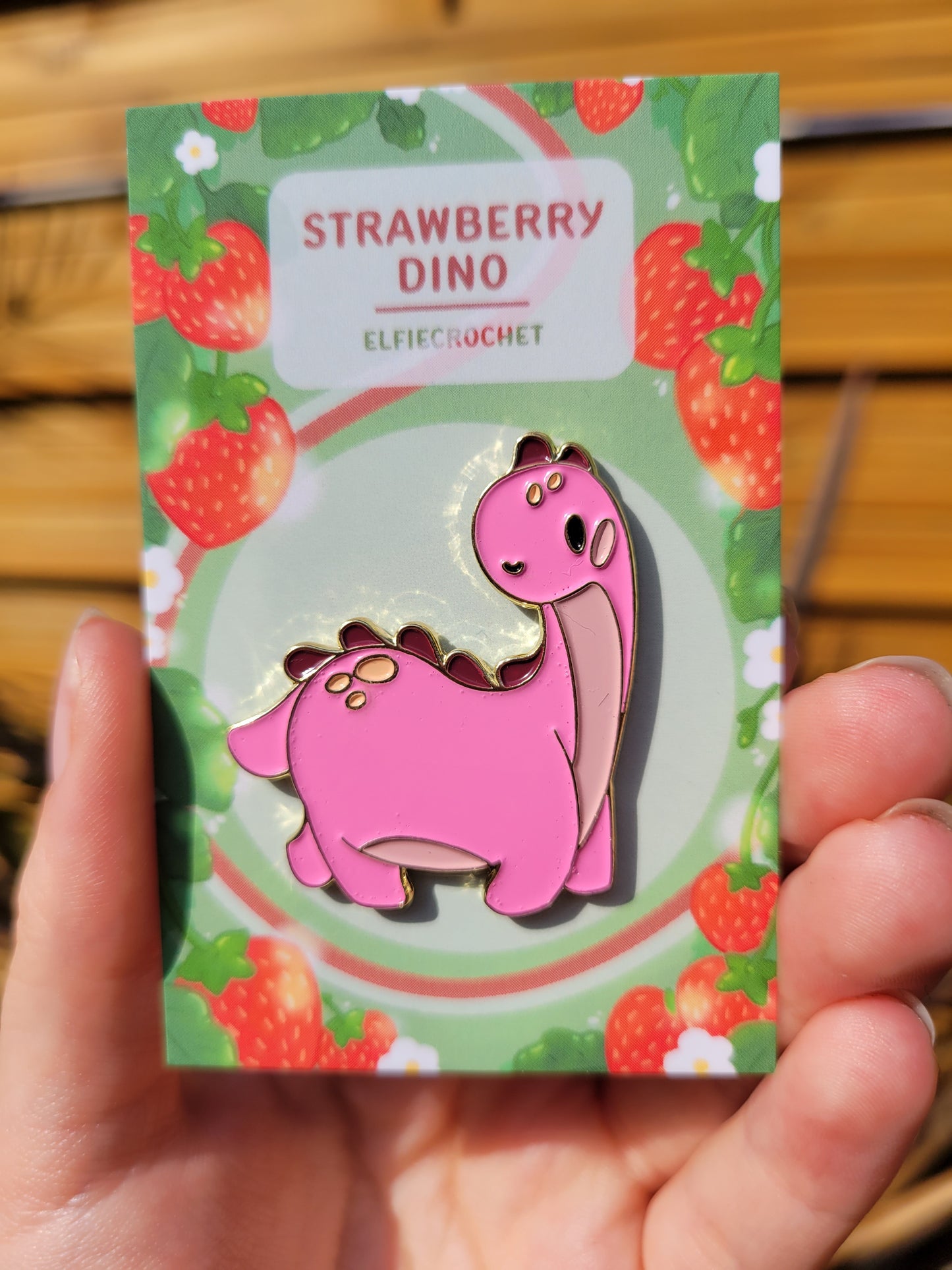 Pin's Strawberry Dino (Fraise)