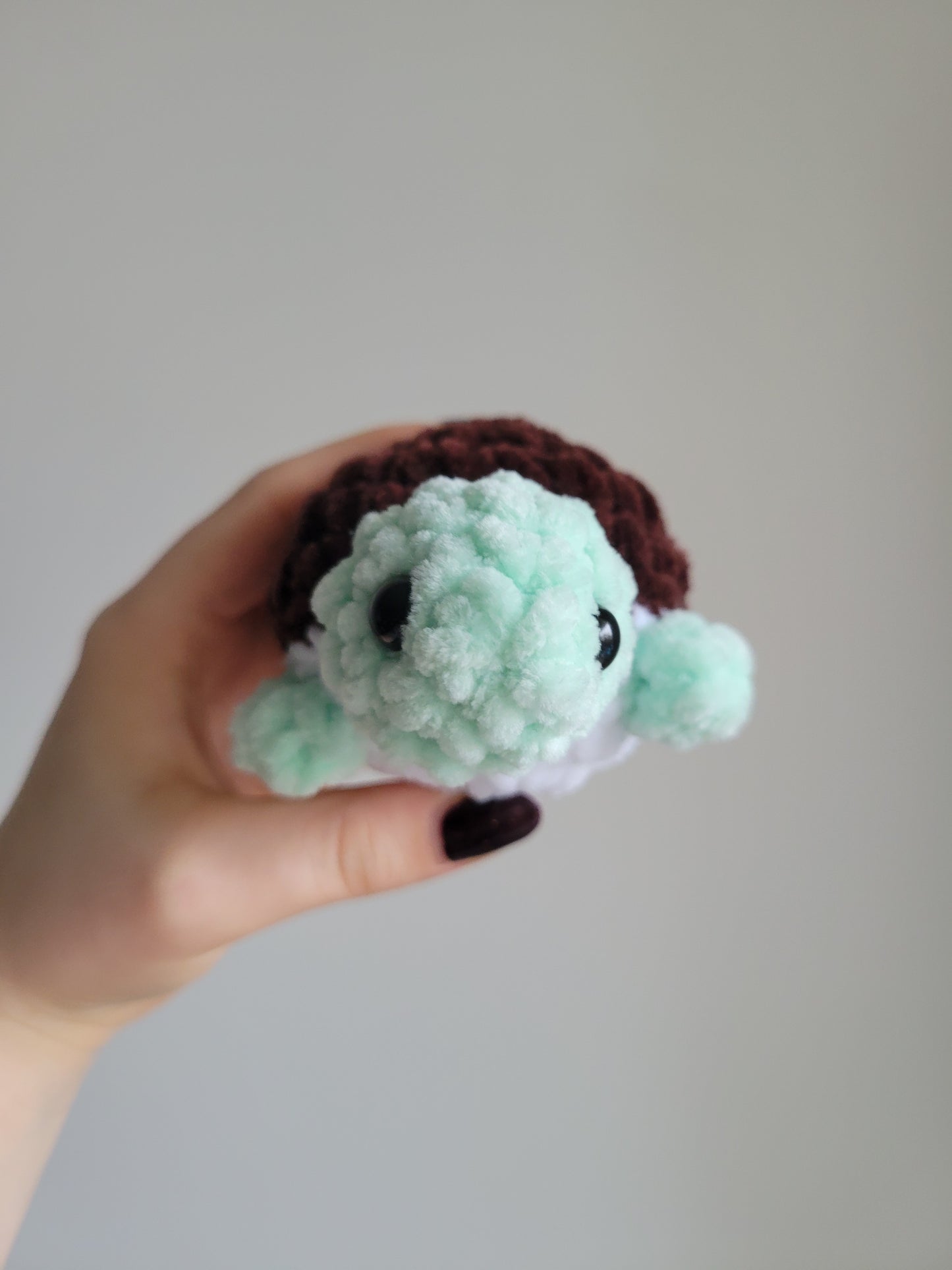 Peluche Mini Tortue Verte et Marron