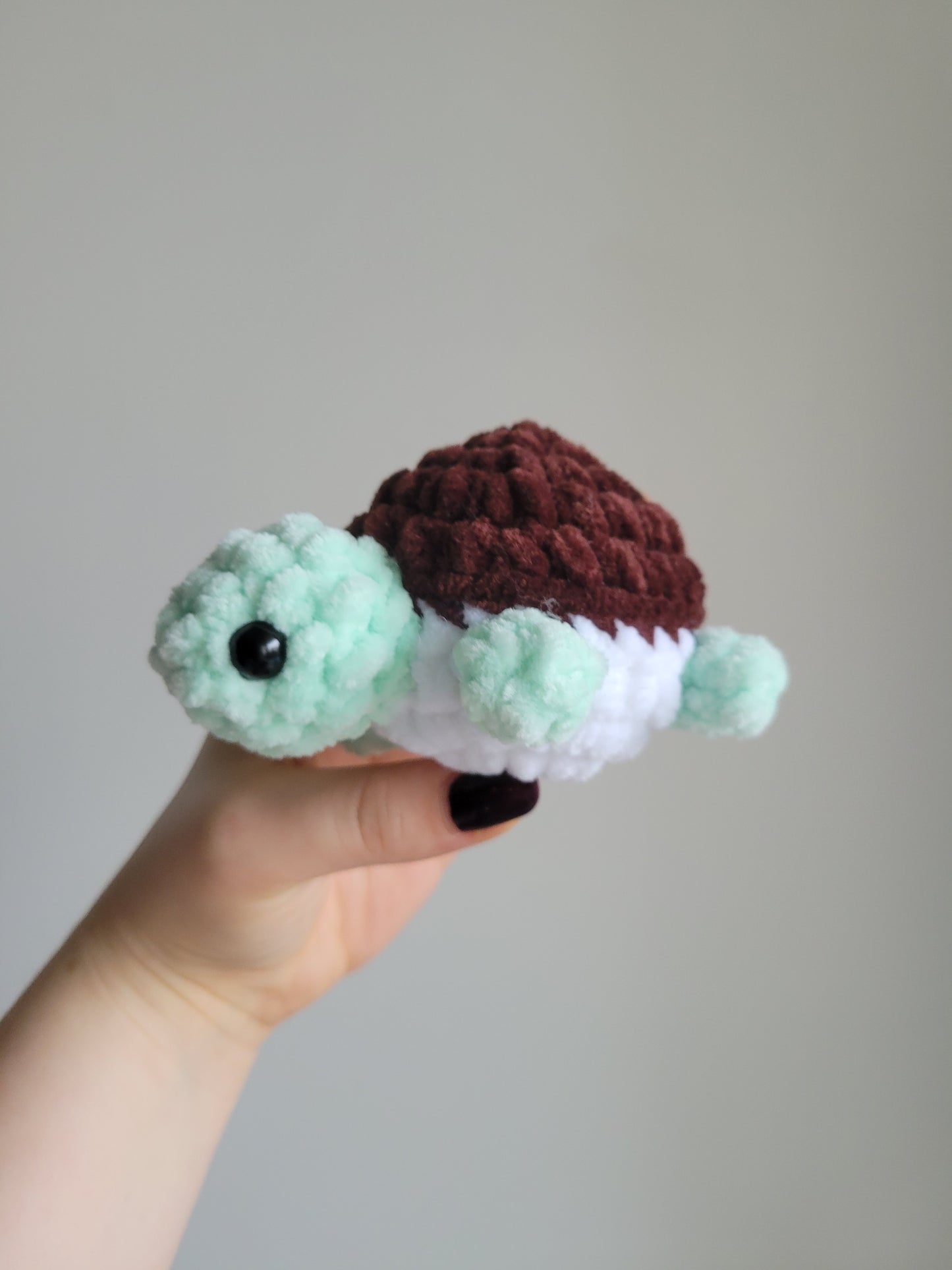 Peluche Mini Tortue Verte et Marron
