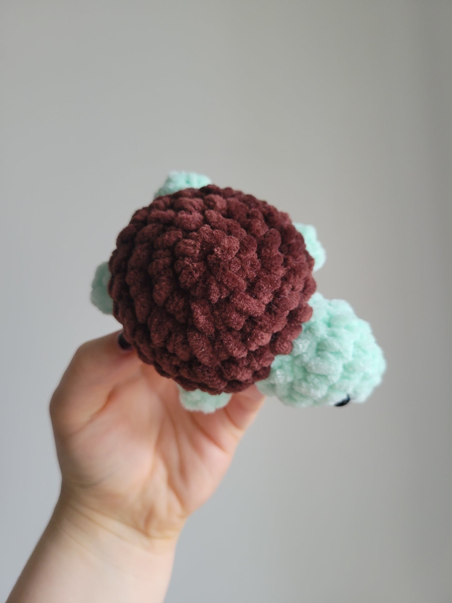 Peluche Mini Tortue Verte et Marron