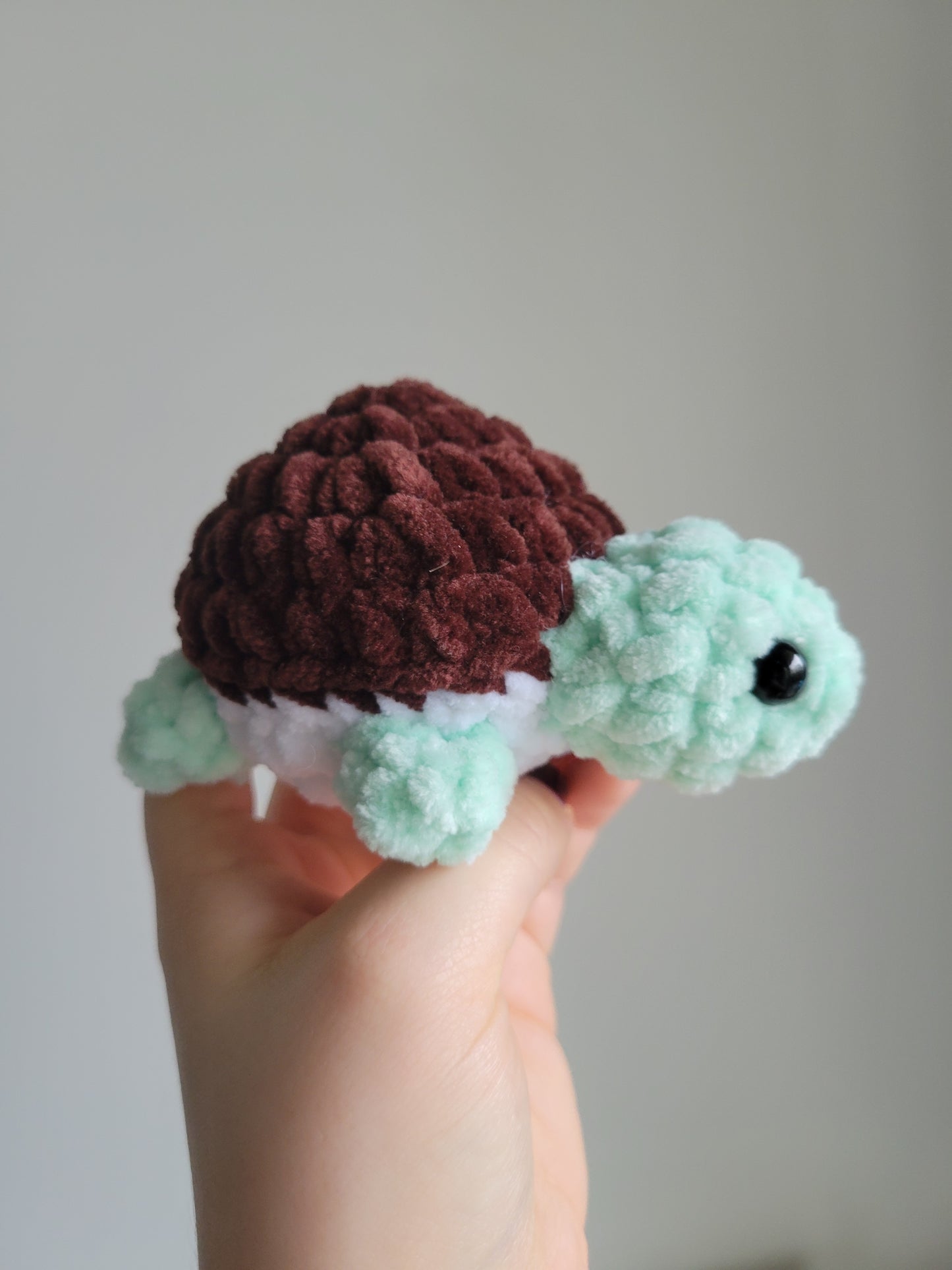 Peluche Mini Tortue Verte et Marron