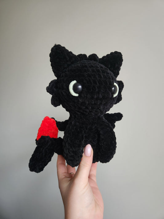 Peluche Dragon Noir